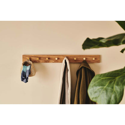 OAK Knagerække Egetræ Med Messing Knager - 100 cm - MOUD HOME - DesignGaragen.dk