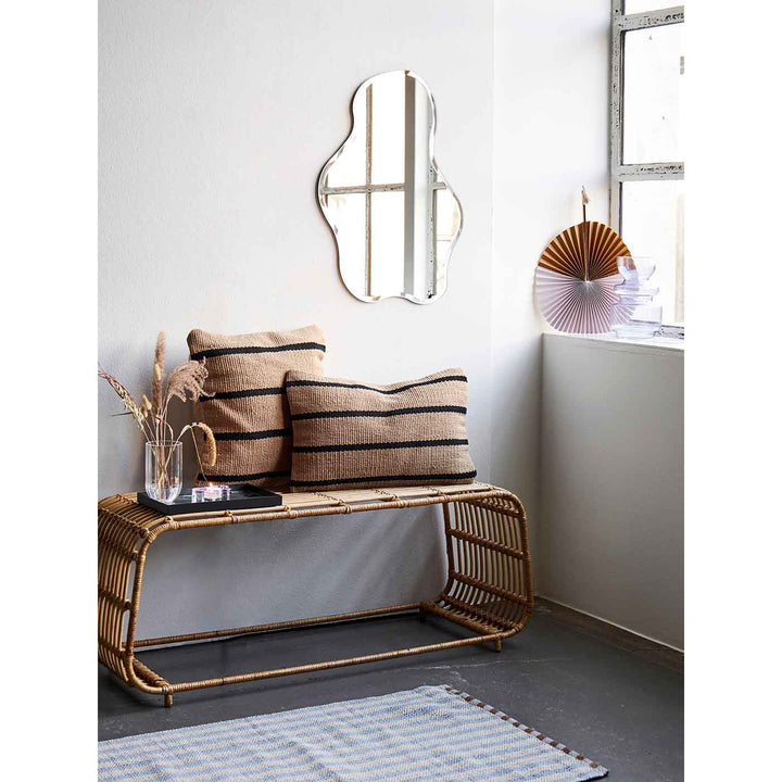 STRIPE pudebetræk 50x50 cm - beige/sort