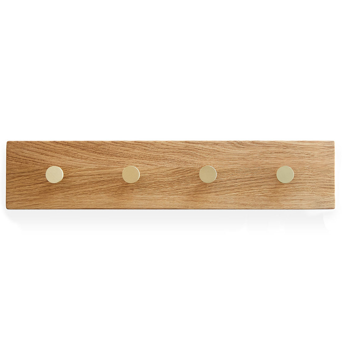 OAK Knagerække Egetræ Med Messing Knager - 50 cm - MOUD HOME - DesignGaragen.dk