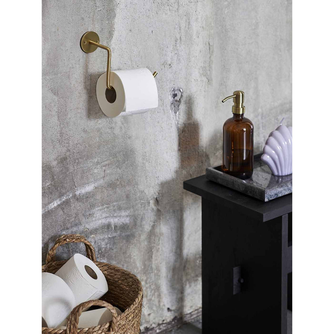 WALL Toiletrulleholder - messing