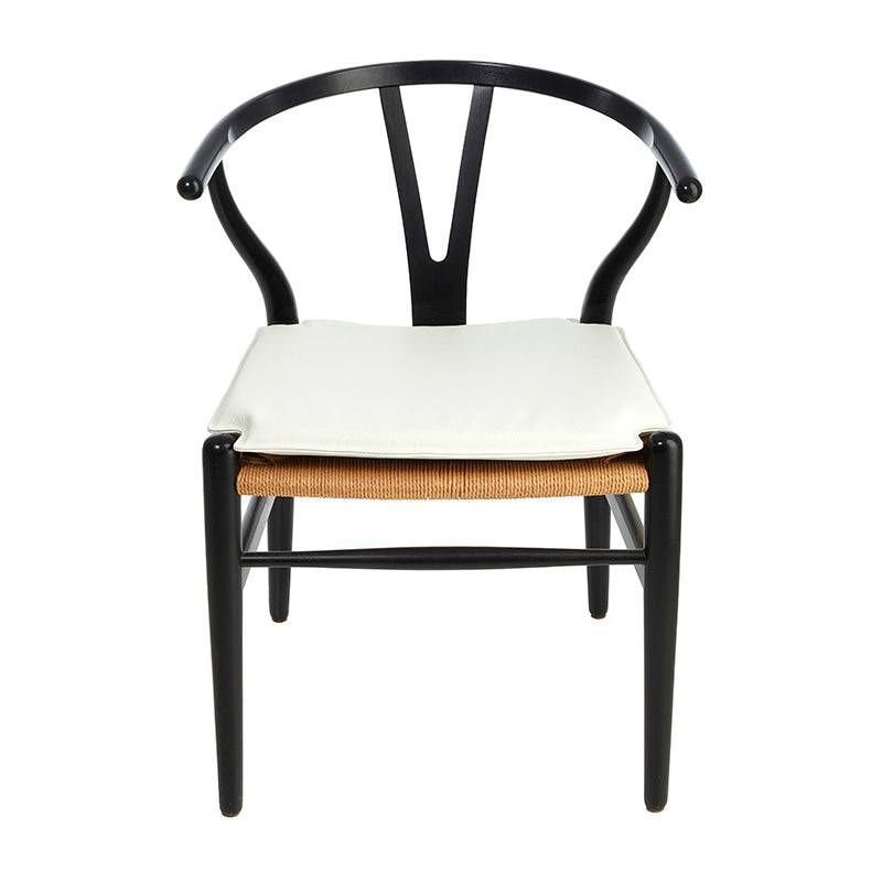 Hynde til Hans J. Wegner Y-stol CH24 i hvid læder - Hynder til Hans J. Wegner CH24 Y-stol - DesignGaragen.dk