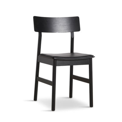WOUD -  Pause dining chair 2.0 - Black w/leather