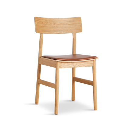WOUD -  Pause dining chair 2.0 - Oiled oak w/leather