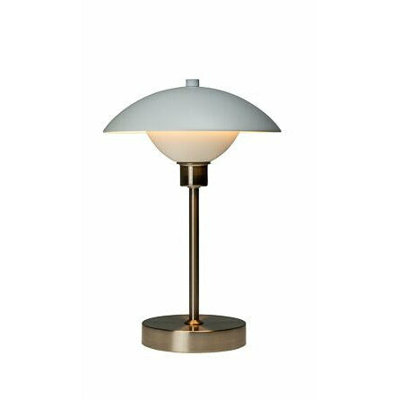 Dyberg Larsen Roma bordlampe hvid/stål - Ø20xH30cm - DesignGaragen.dk.