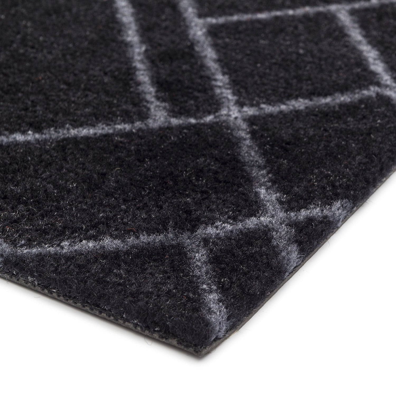 GULVMÅTTE 60 x 90 cm - LINES/BLACK GREY - Tica Copenhagen - DesignGaragen.dk
