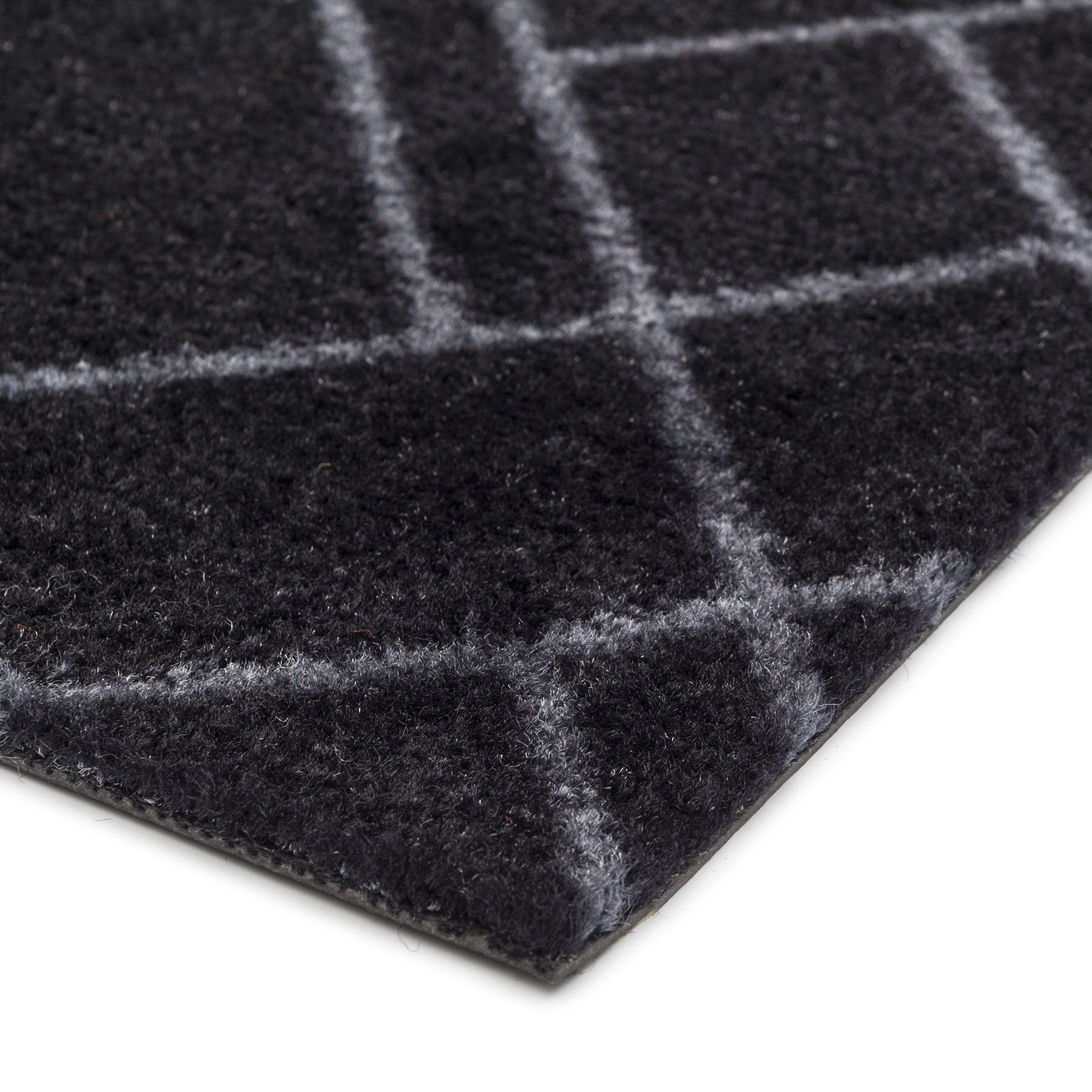 GULVMÅTTE 60 x 90 cm - LINES/BLACK GREY - Tica Copenhagen - DesignGaragen.dk