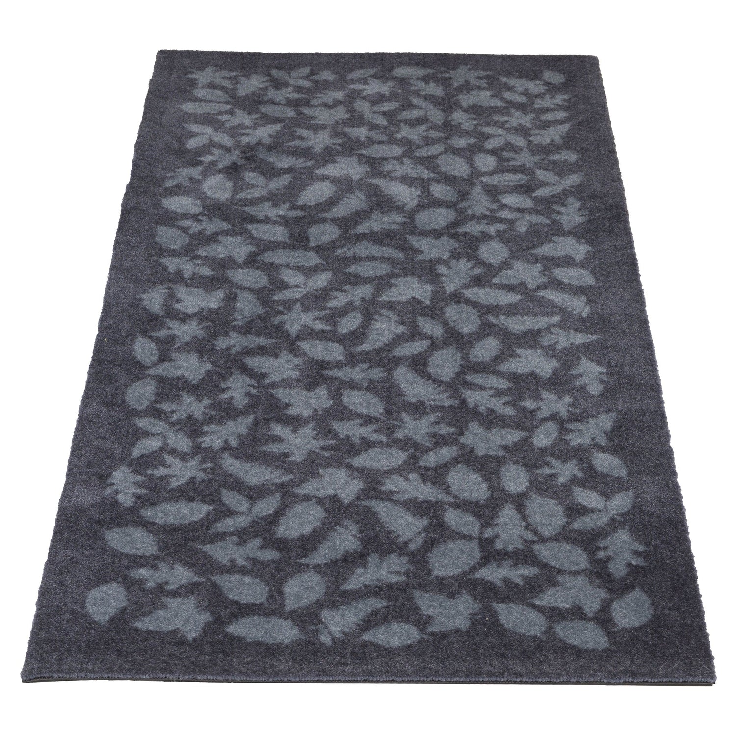 GULVMÅTTE 67 x 150 CM - LEAVES/GREY - Tica Copenhagen - DesignGaragen.dk
