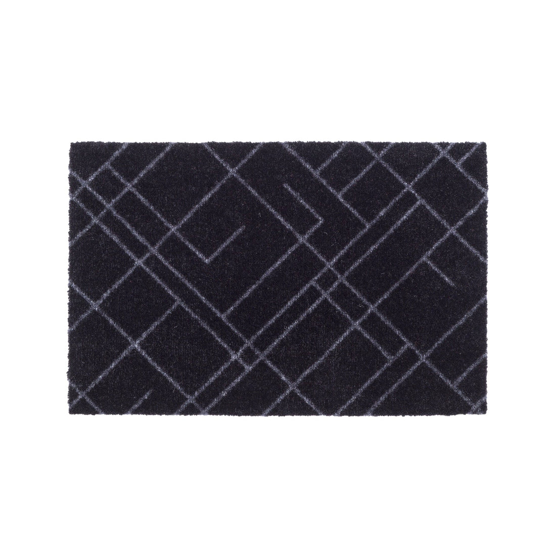 GULVMÅTTE 40 x 60 cm - LINES/BLACK GREY - Tica Copenhagen - DesignGaragen.dk