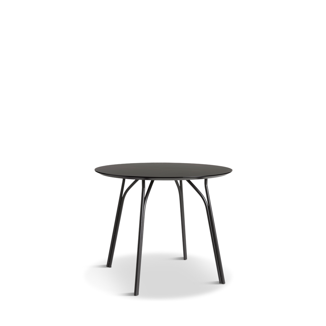WOUD -  Tree dining table (90 cm) - Charcoal black/black