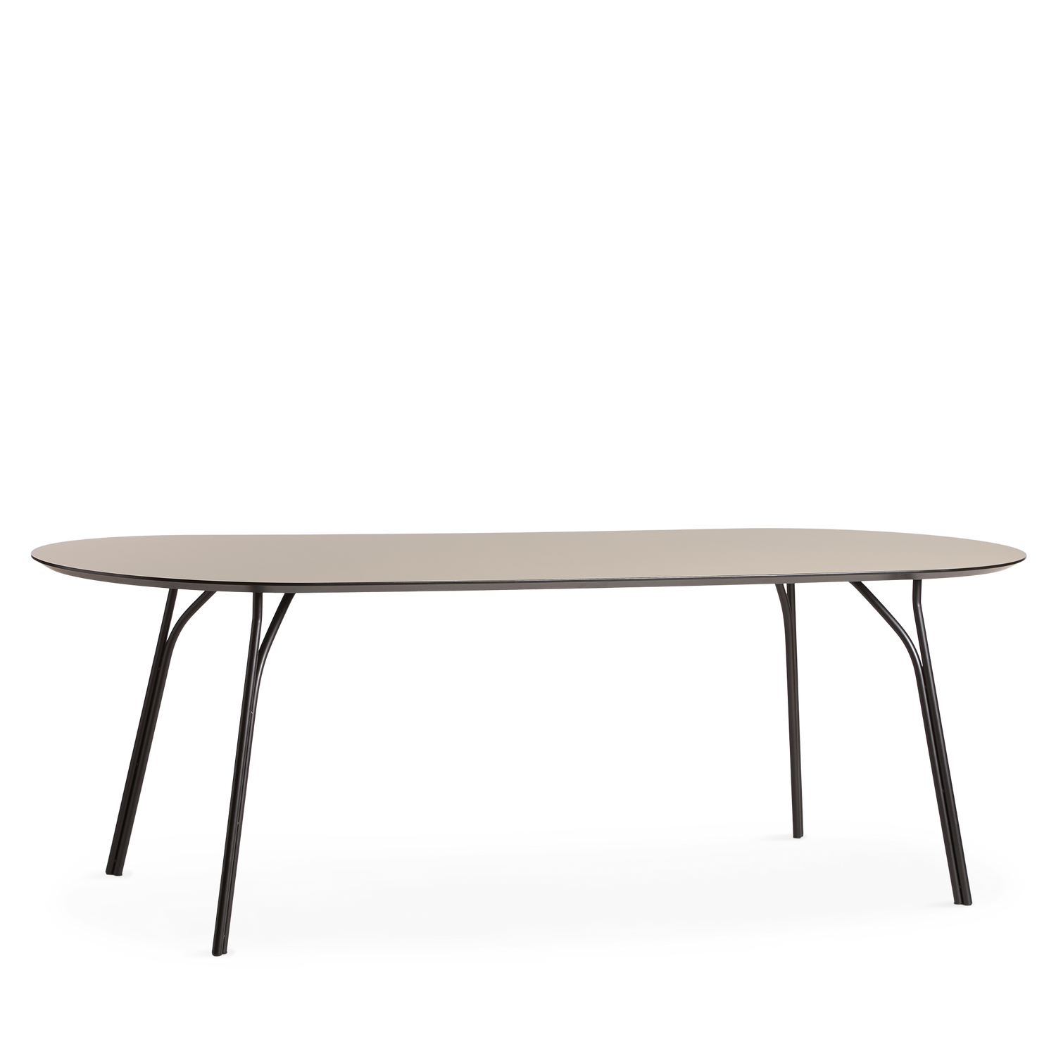 WOUD -  Tree dining table (220 cm) - Beige/black
