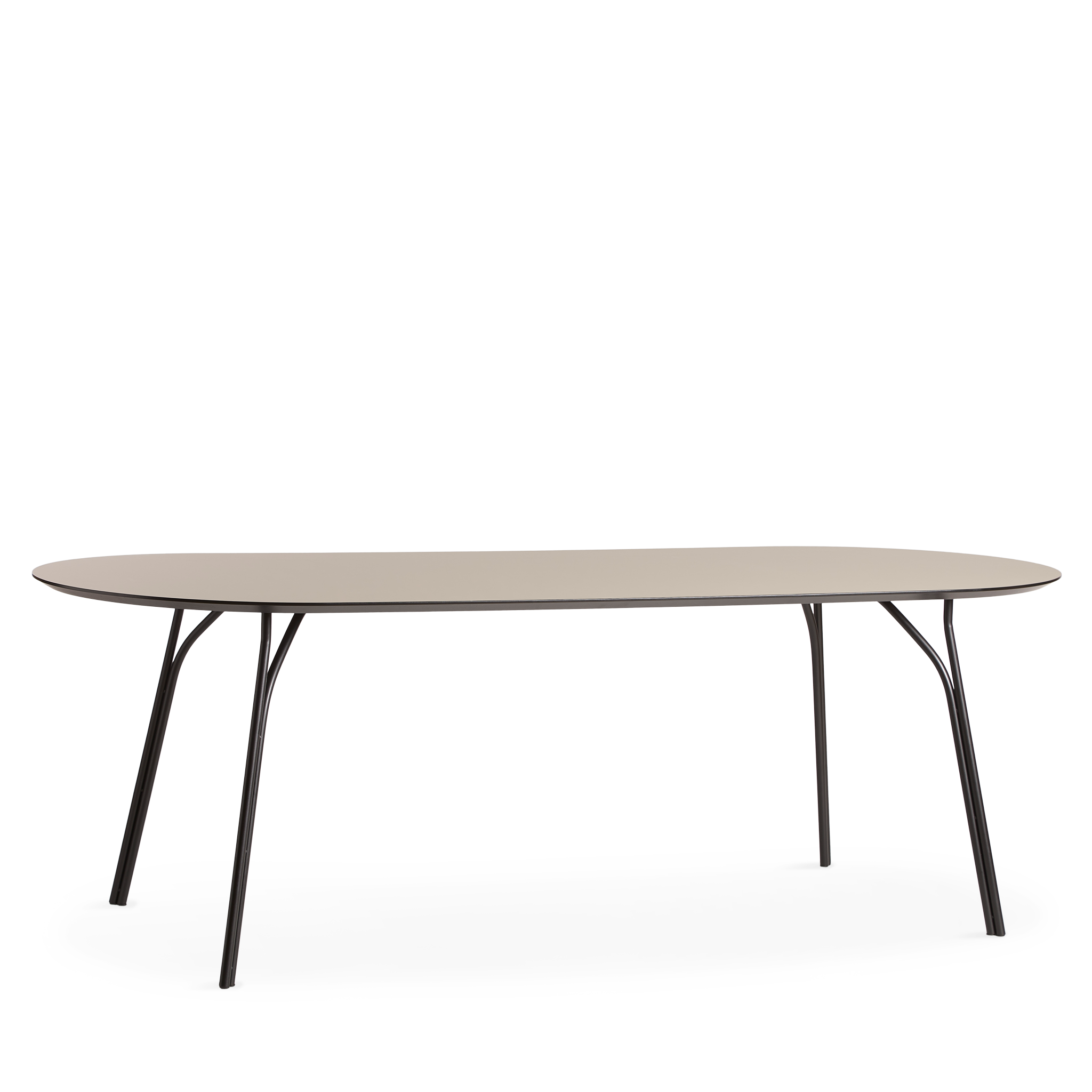 WOUD -  Tree dining table (220 cm) - Beige/black