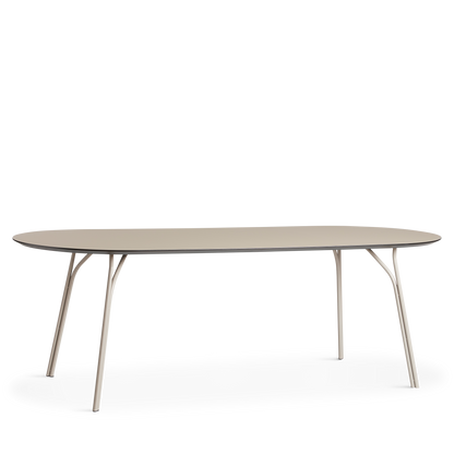 WOUD -  Tree dining table (220 cm) - Beige/beige