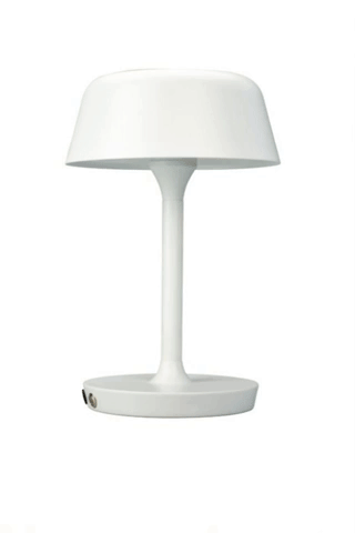 Dyberg Larsen Valencia LED bordlampe hvid - Ø19,5xH30cm - DesignGaragen.dk.