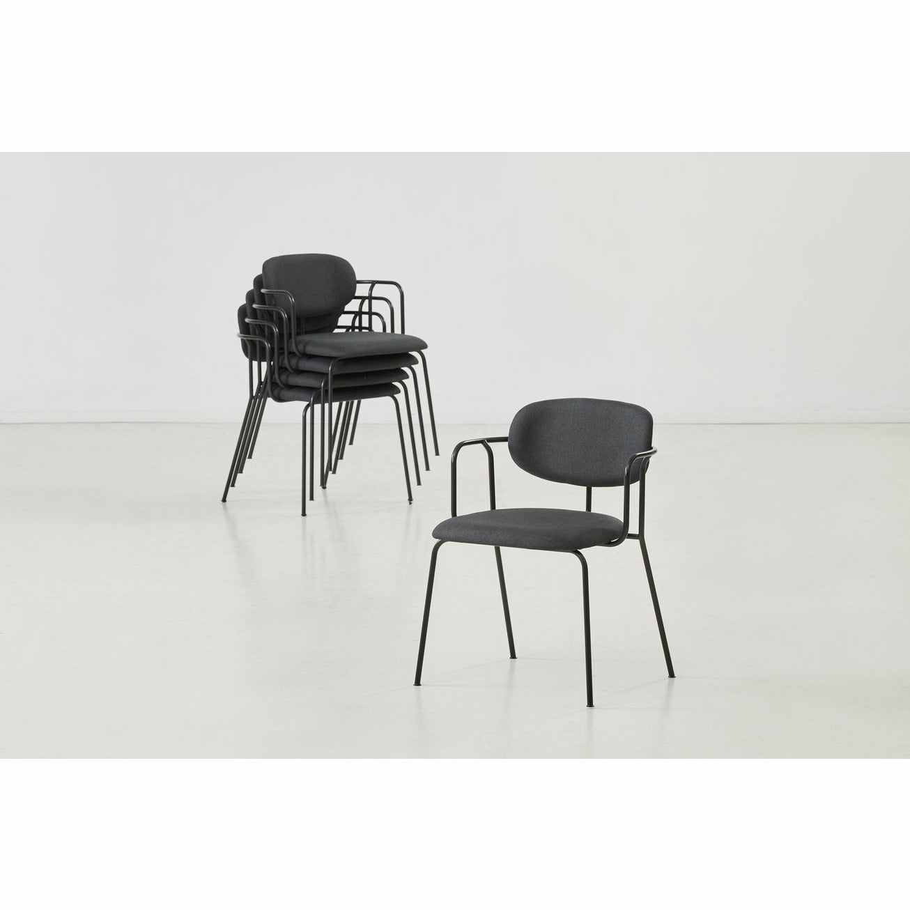 WOUD -  Frame dining chair - Dark grey