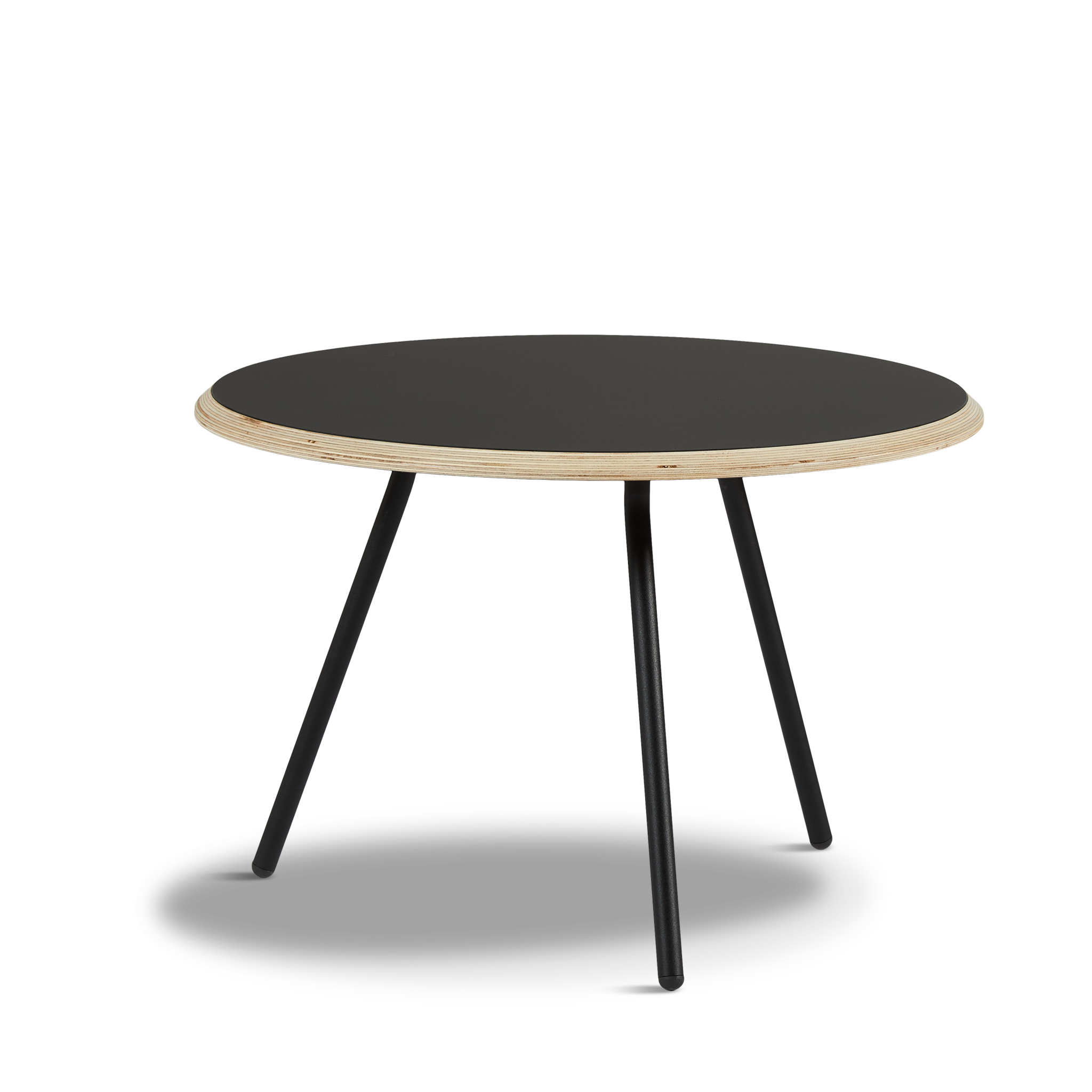 WOUD -  Soround coffee table - Black (Ø60xH40,50)