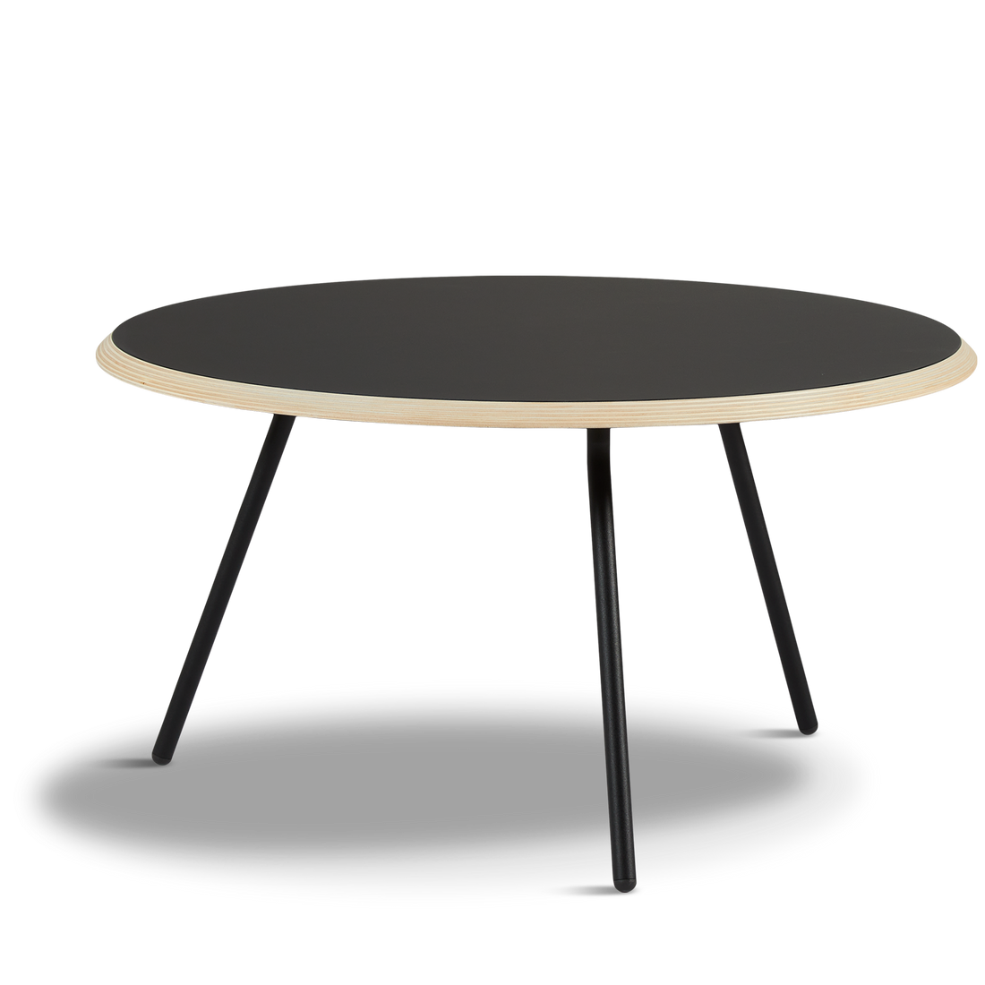 WOUD -  Soround coffee table - Black (Ø75xH40,50)
