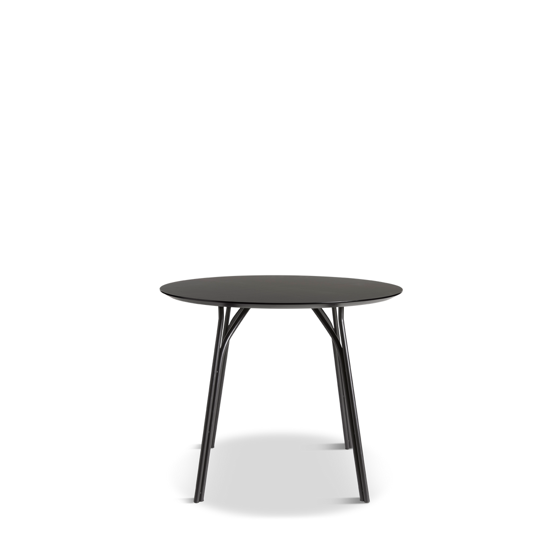 WOUD -  Tree dining table (90 cm) - Charcoal black/black