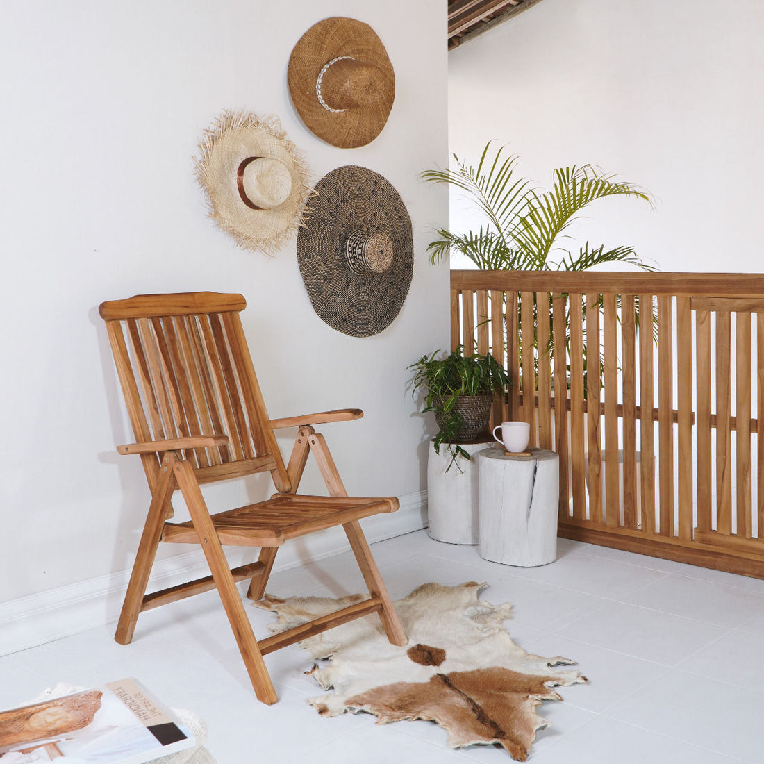 House Nordic - Elche Teak 5-position Stol