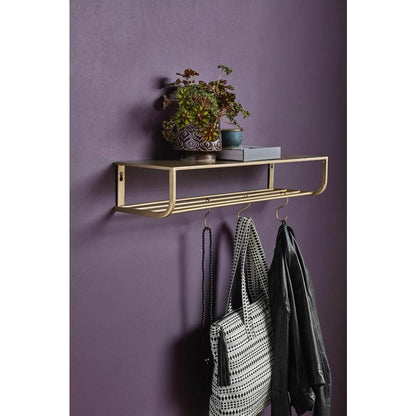 Nordal Hylde i metal - L80 cm - guld finish