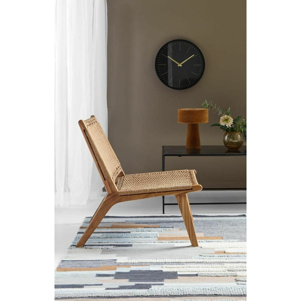 Nordal ONYX vægur med glas - ø45 cm - sort/messing