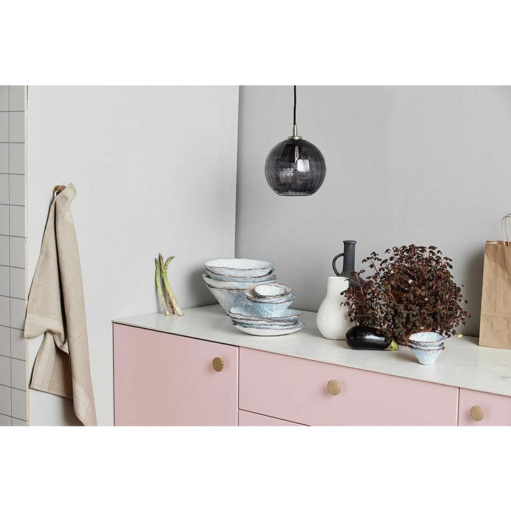 Nordal NYX pendel i slebet glas - h22 cm - røgfarvet