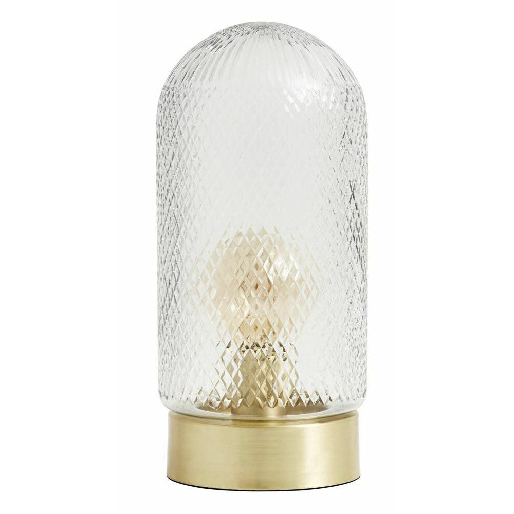 Nordal DOME bordlampe med glaskuppel - h33 cm - gylden