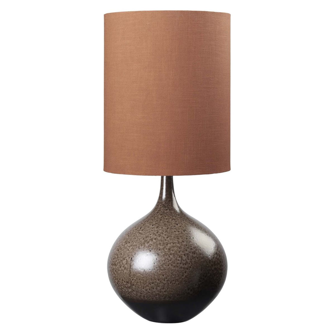 Cozy Living Bella Ceramic Lamp w. shade - COAL w. BURNED ORANGE SHADE