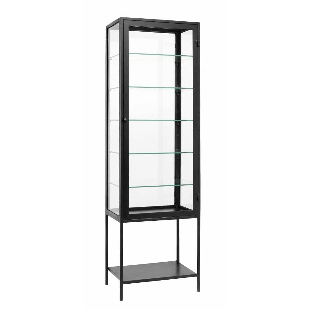 Nordal MONDO vitrineskab i jern - 198x61 - sort
