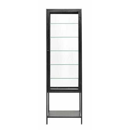Nordal MONDO vitrineskab i jern - 198x61 - sort