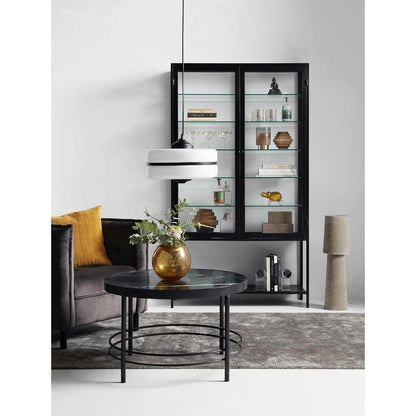 Nordal MONDO vitrineskab i jern - 198x112 - sort - Nordal - DesignGaragen.dk