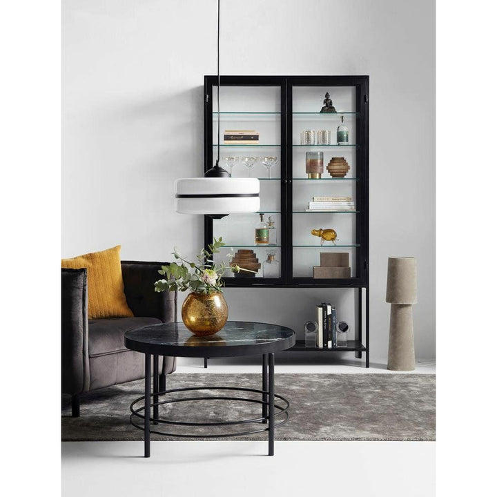 Nordal MONDO vitrineskab i jern - 198x112 - sort - Nordal - DesignGaragen.dk