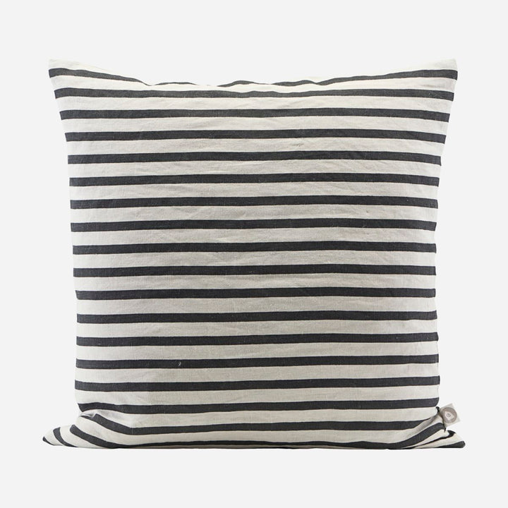 House Doctor-Pudebetræk, Stripe, Sort/Grå-l: 60 cm, w: 60 cm