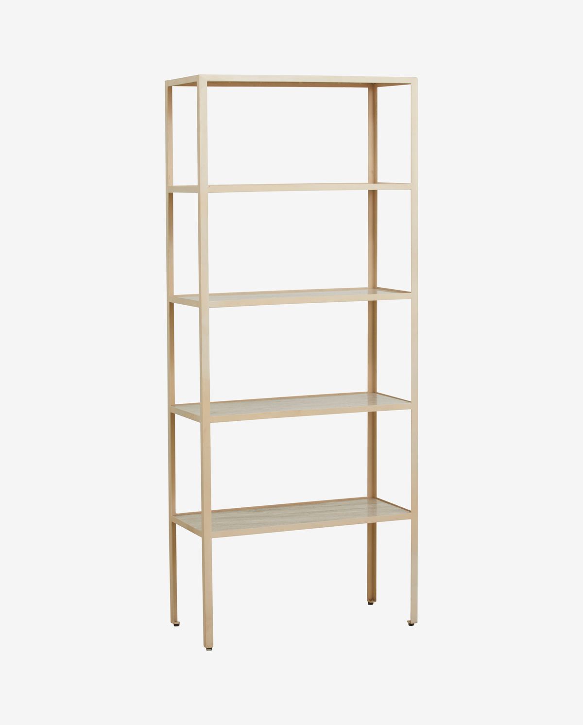 JUNGO reol i jern og marmor - 180x75 cm - sand