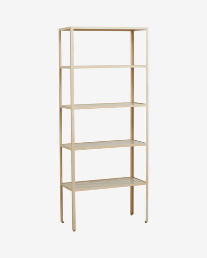 JUNGO reol i jern og marmor - 180x75 cm - sand