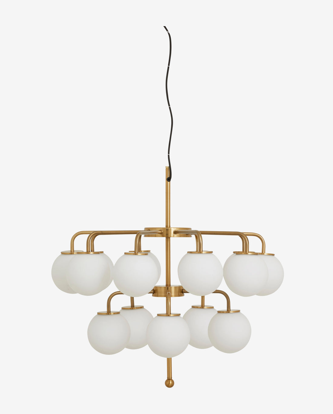 PALMA lysekrone - ø74 cm - messing/hvid