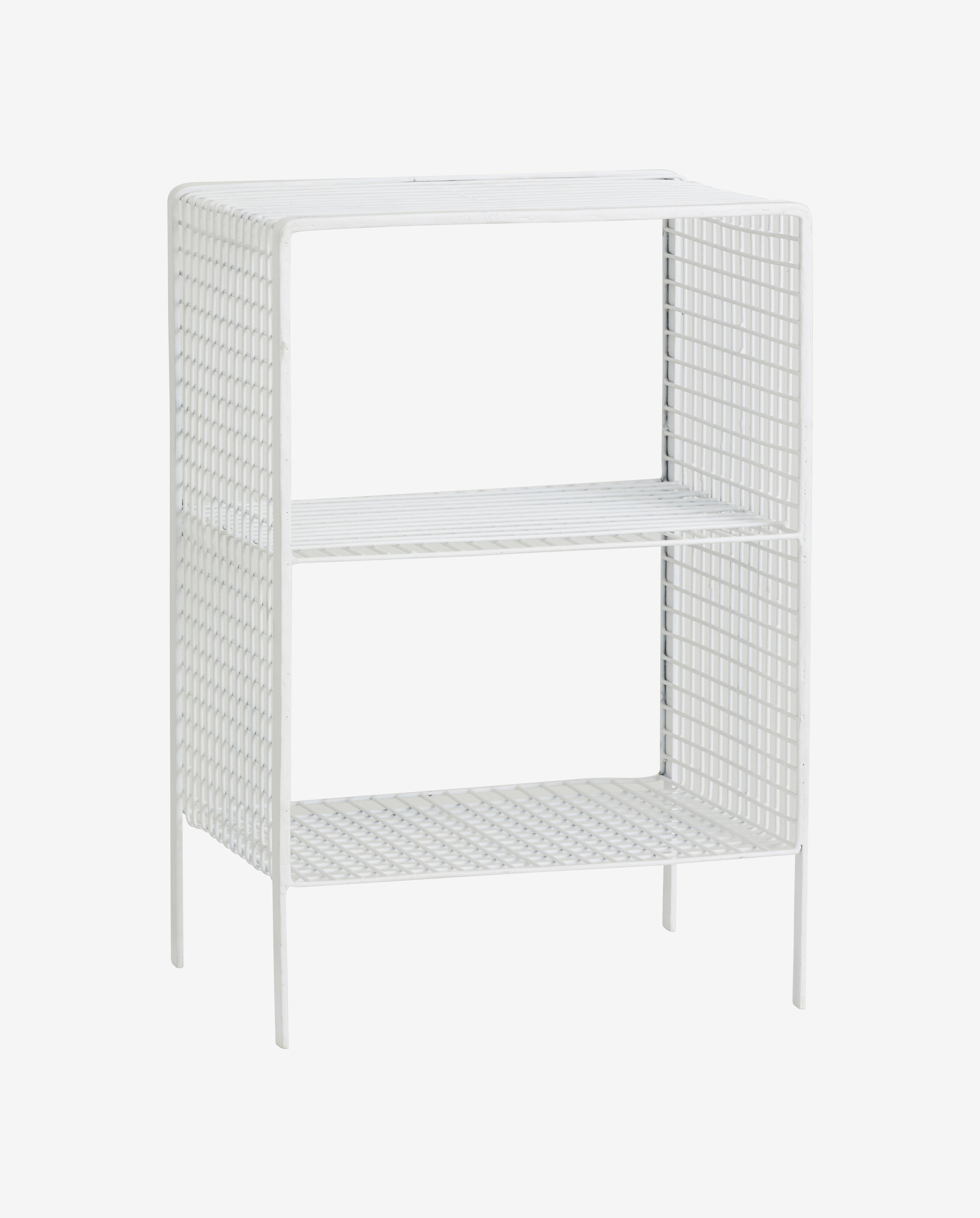 TUO sengebord/sidebord i jern - 40x30 cm - hvid