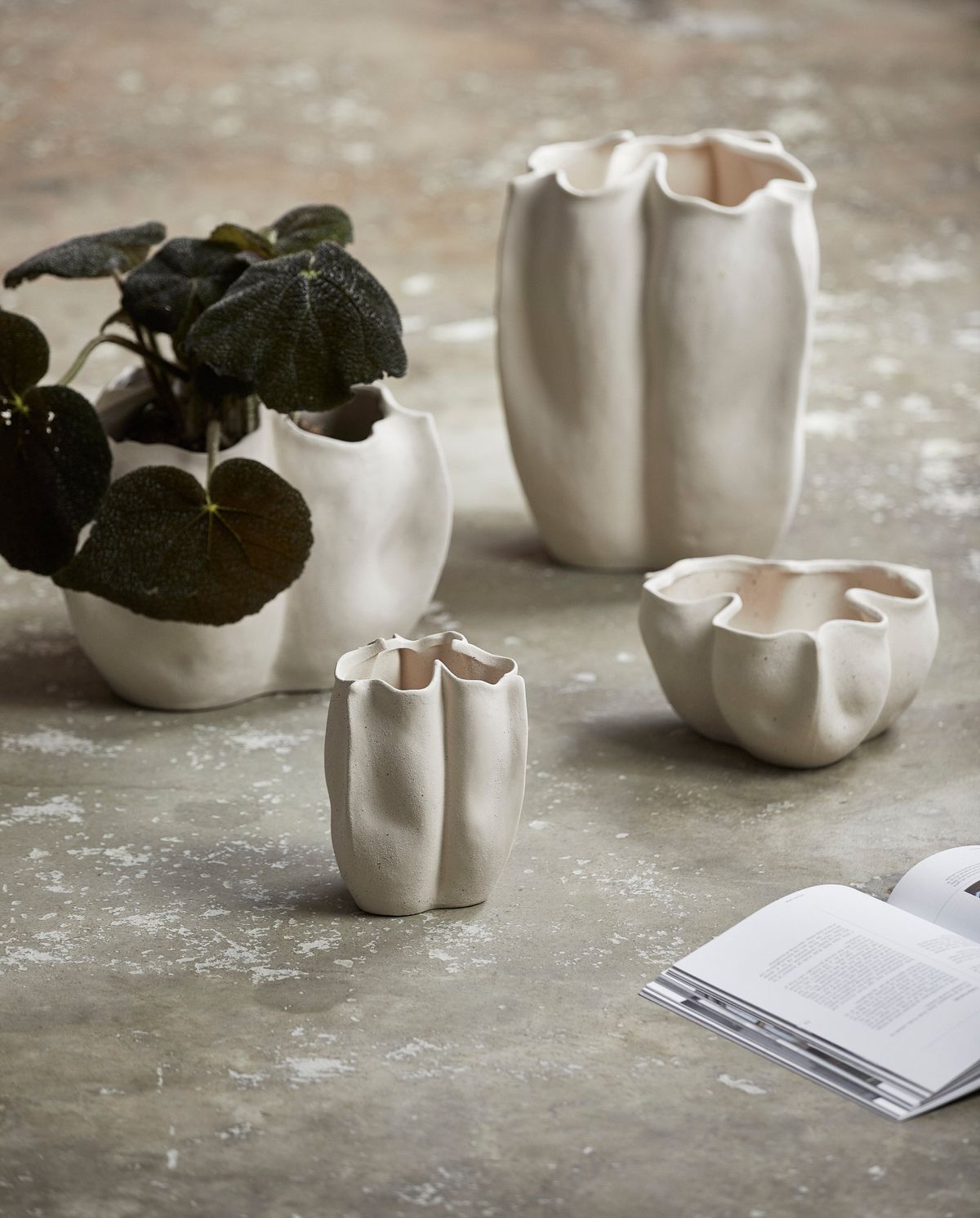 ISABELA vase h36,5 cm - creme