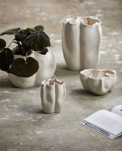 ISABELA vase h36,5 cm - creme