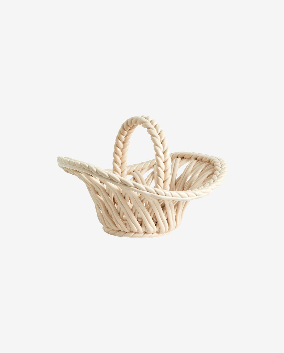 POEL kurv i keramik - 27x29 cm - beige