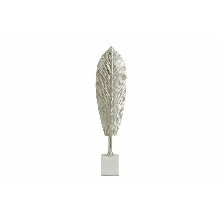 Nordal MAUI figur med blad til dekoration - h47 cm - sølv/hvid