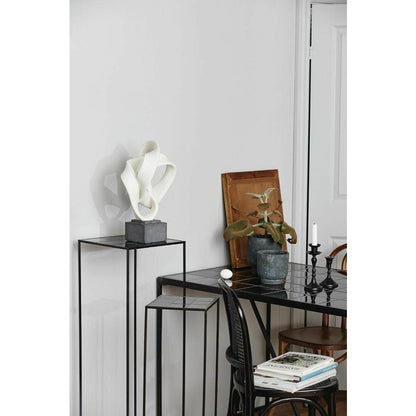 ROSALA skulptur til dekoration - h43 cm - sort/hvid