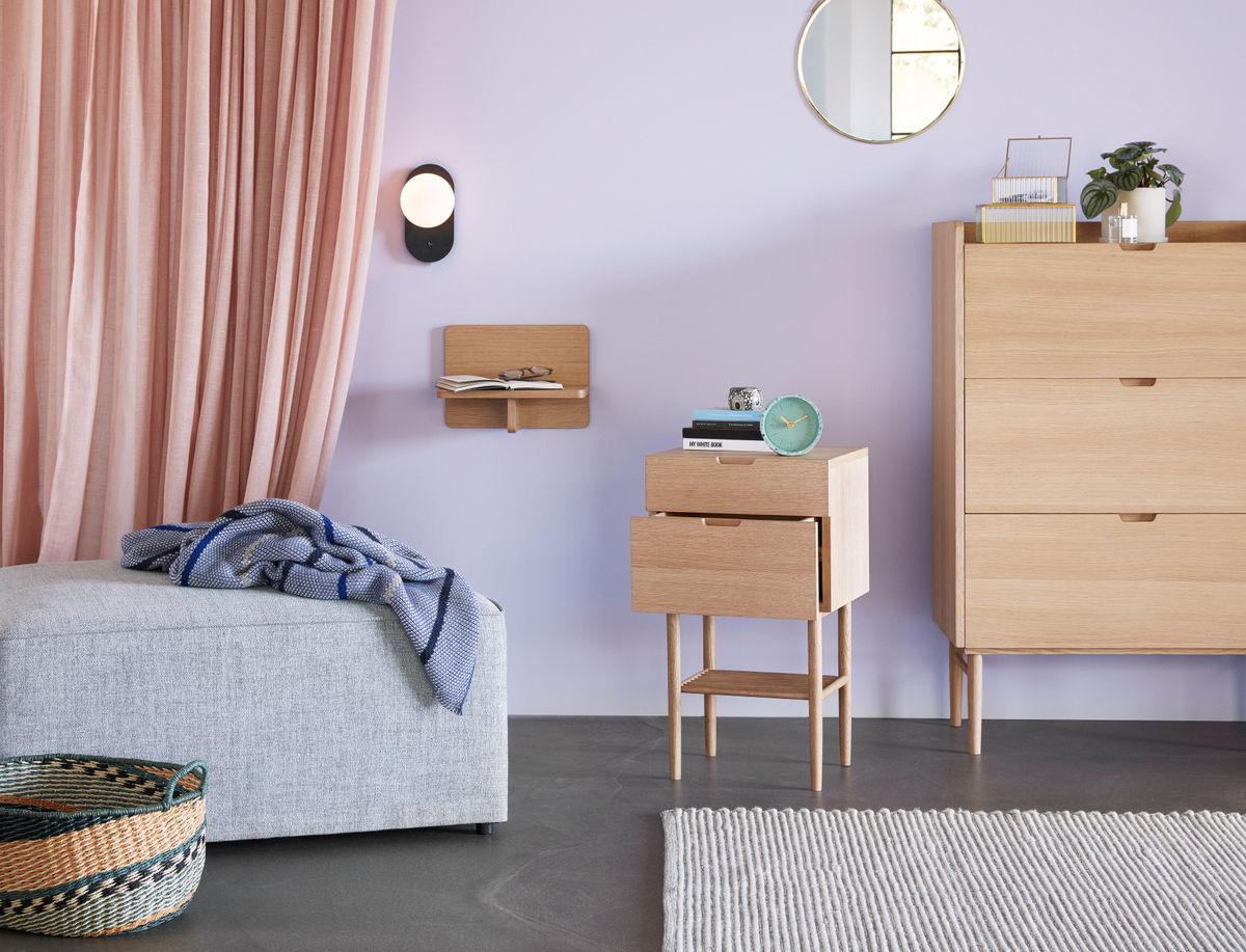 Hübsch Moon Væglampe Sort