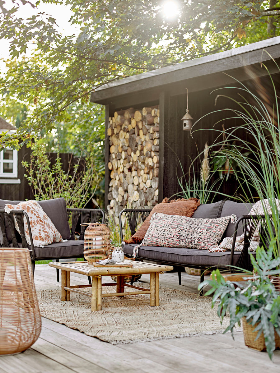 Bloomingville Sarona Lanterne m/Glas, Natur, Rattan