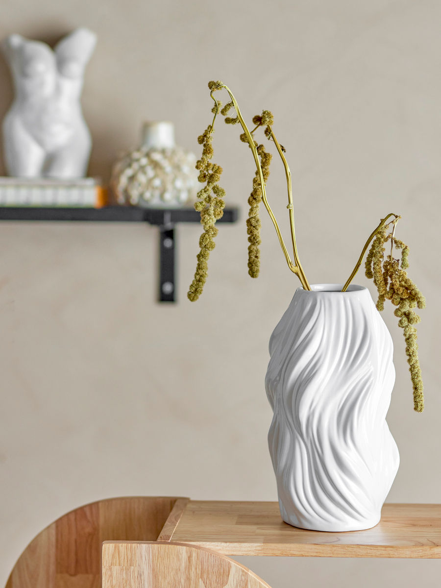 Bloomingville Sanak Vase, Hvid, Keramik