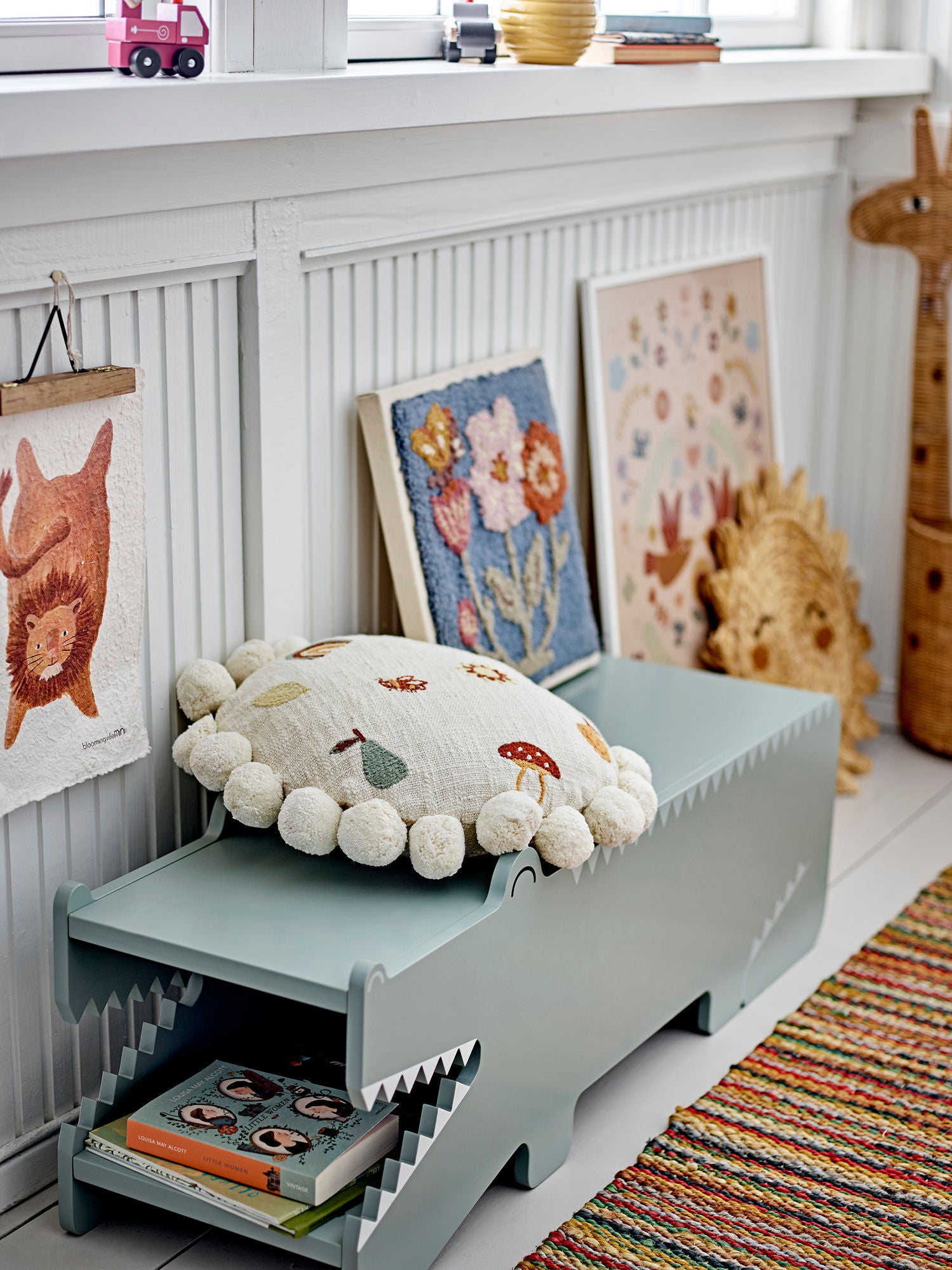 Bloomingville MINI Agnes Pude, Natur, Bomuld - Bloomingville MINI - DesignGaragen.dk