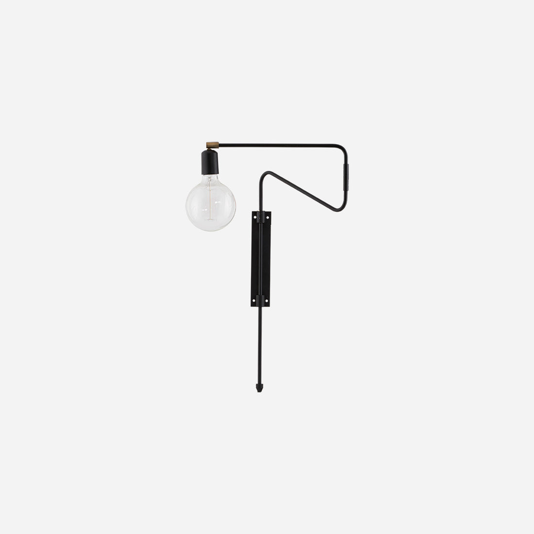 House Doctor-Væglampe, Swing, Sort-l: 35 cm