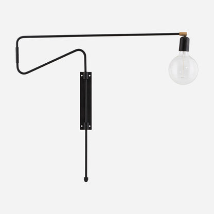House Doctor-Væglampe, Swing, Sort-l: 70 cm, w: 5 cm, h: 68 cm