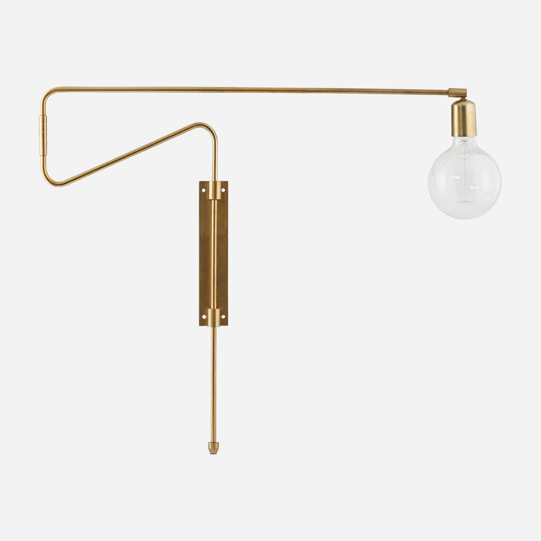House Doctor-Væglampe, Swing, Messing-l: 70 cm