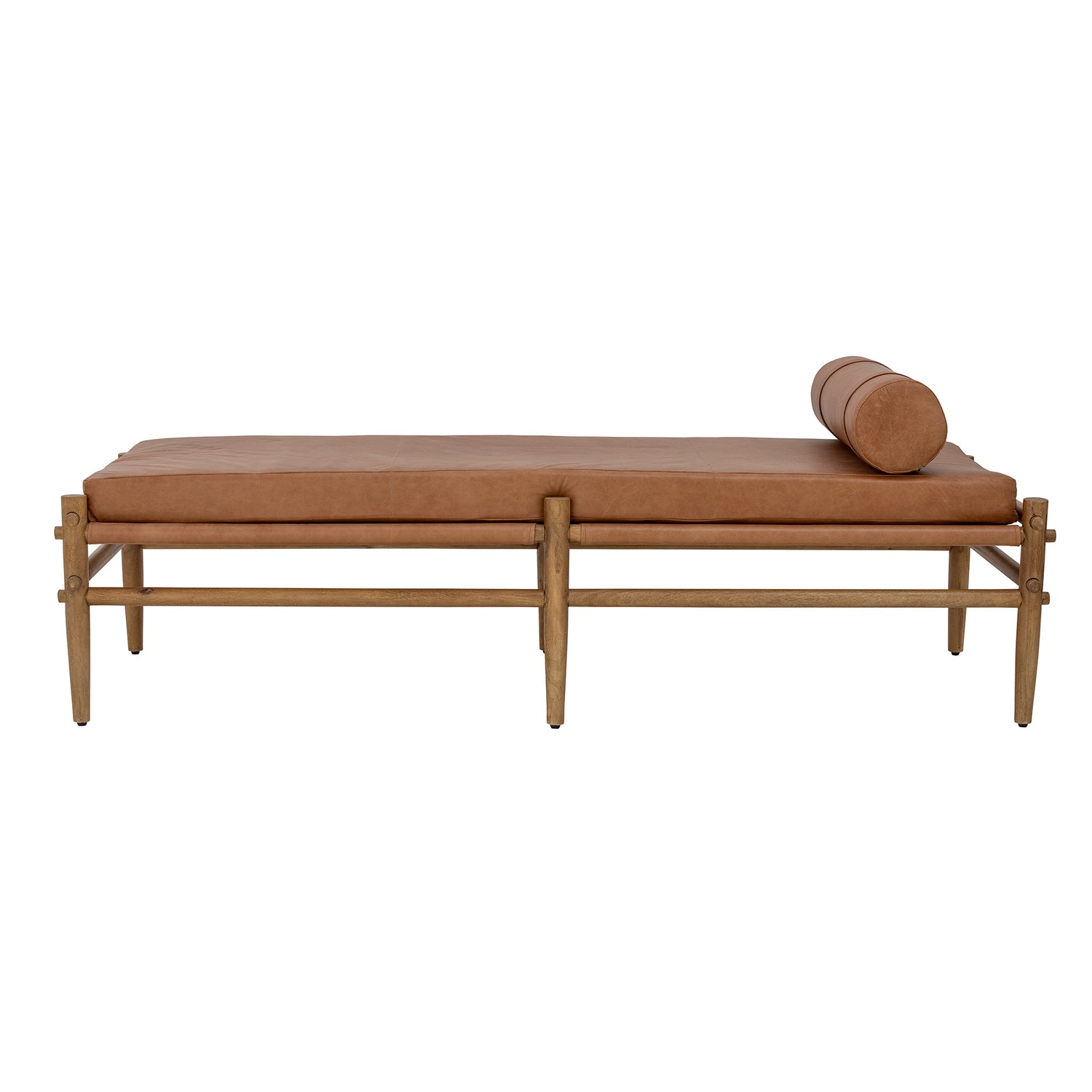 BLOOMINGVILLE Aysia Daybed, Natur, Læder - L200xH56xW80 cm - DesignGaragen.dk.