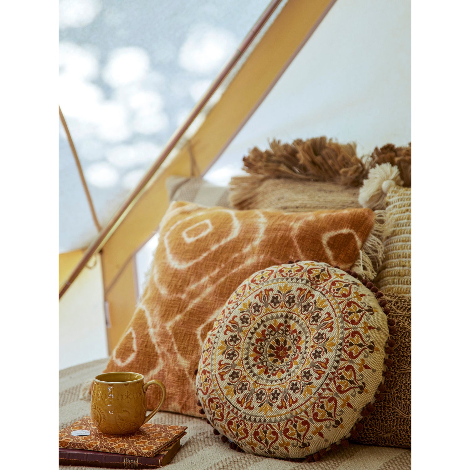 Bloomingville Ester Cushion, Orange, Bomuld - Bloomingville - DesignGaragen.dk